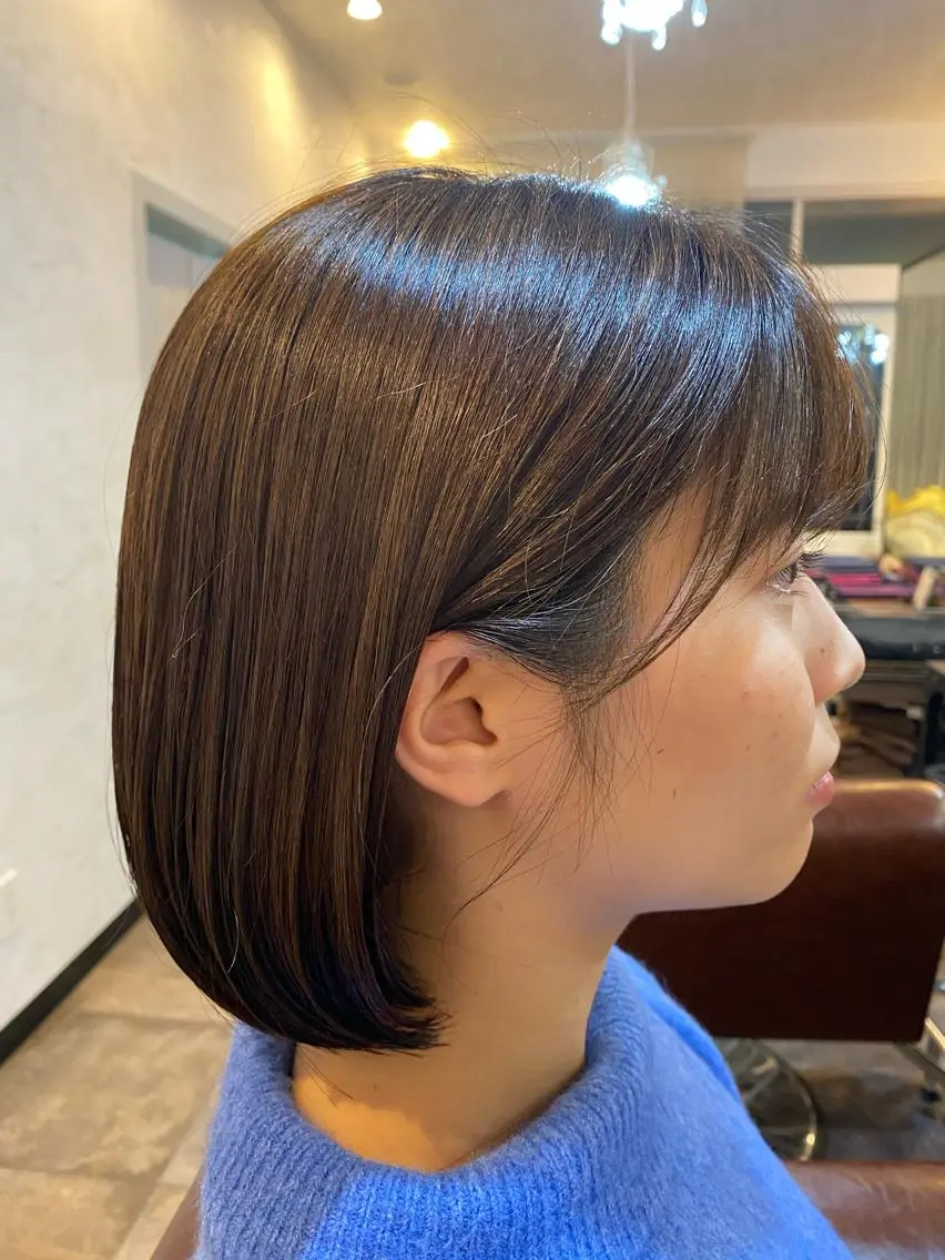 ミディアム カラー ⭐️ショート⭐️美髪 矯正⭐️水口陸のヘアスタイル