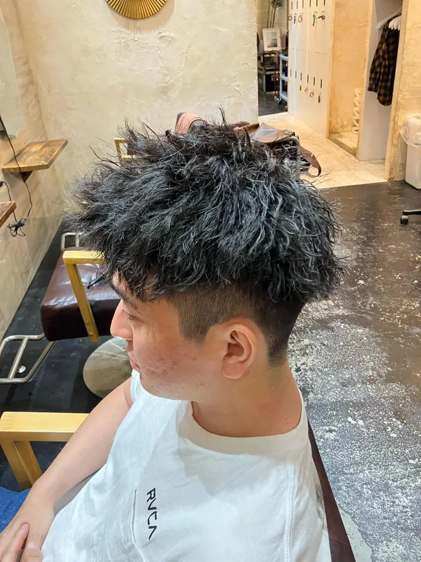 パーマ メンズ カット パーマ メンズ特化/パーマ/ フェードWATARUのヘアスタイル