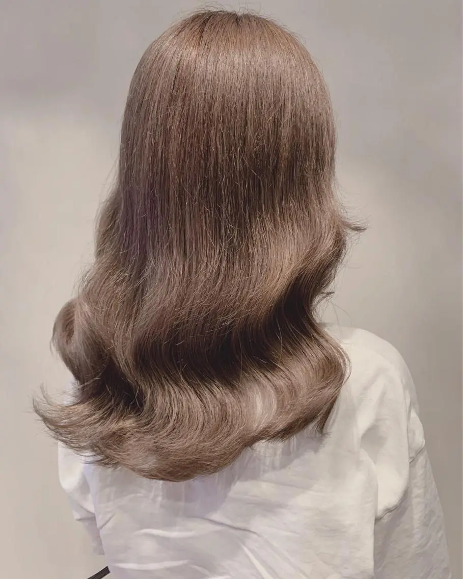 ロング カラー ヘアアレンジ ベージュカラー ヨシンモリ 韓国風ヘア 心斎橋🤍韓国風🤍 Mamiのヘアスタイル