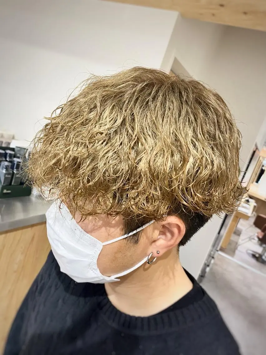 カラー パーマ メンズ メンズブリーチ メンズパーマ ブリーチ カット パーマ ヘアセット 再現性No.1ヘア ごーた立川のヘアスタイル