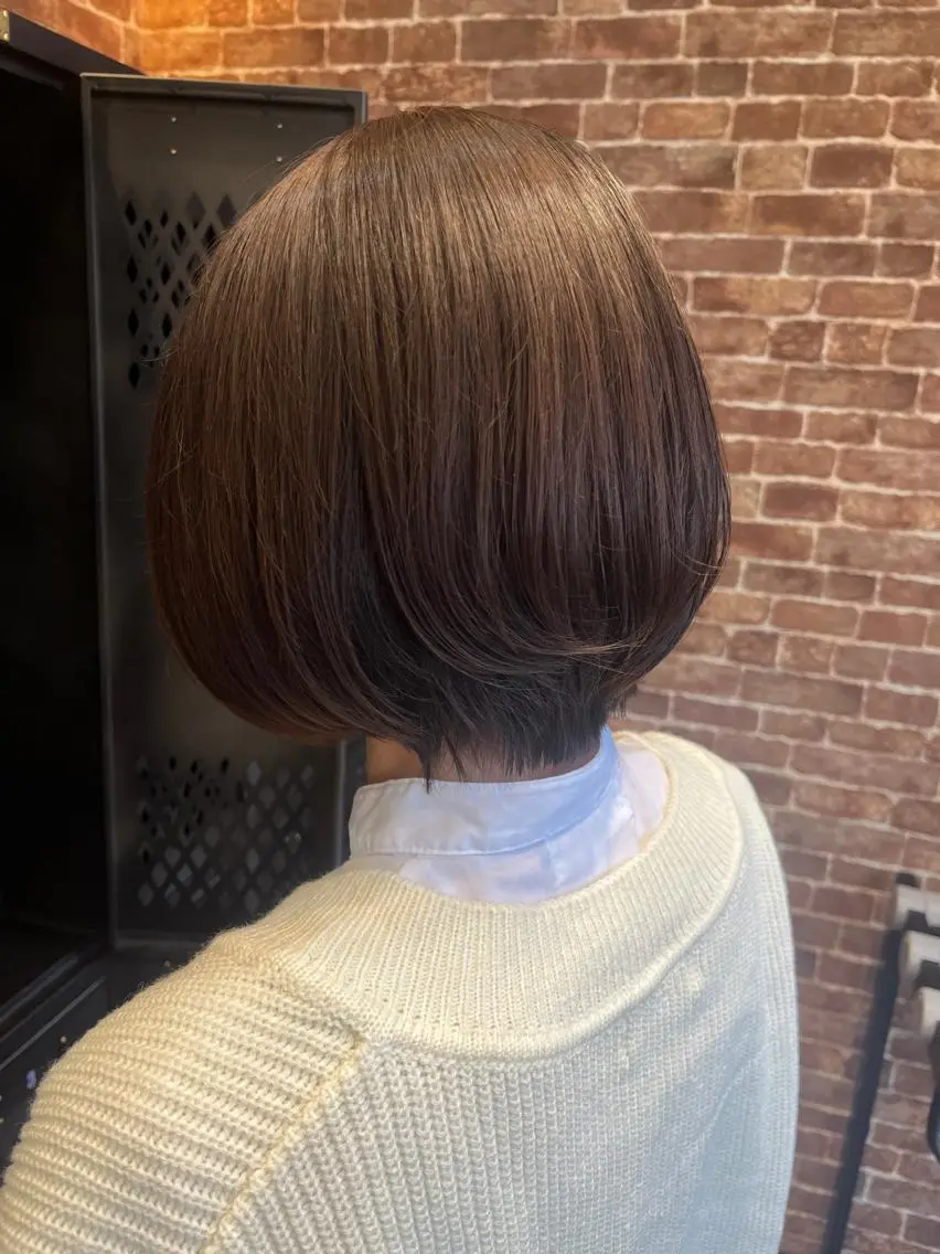 ショート カラー パーマ ヘアアレンジ メンズ キッズ ネイル マツエク・マツパ アイブロウ メンズパーマ ブラウンカラー ケアカラー 透明感カラー ピンクカラー 久木原 ゆりのヘアスタイル