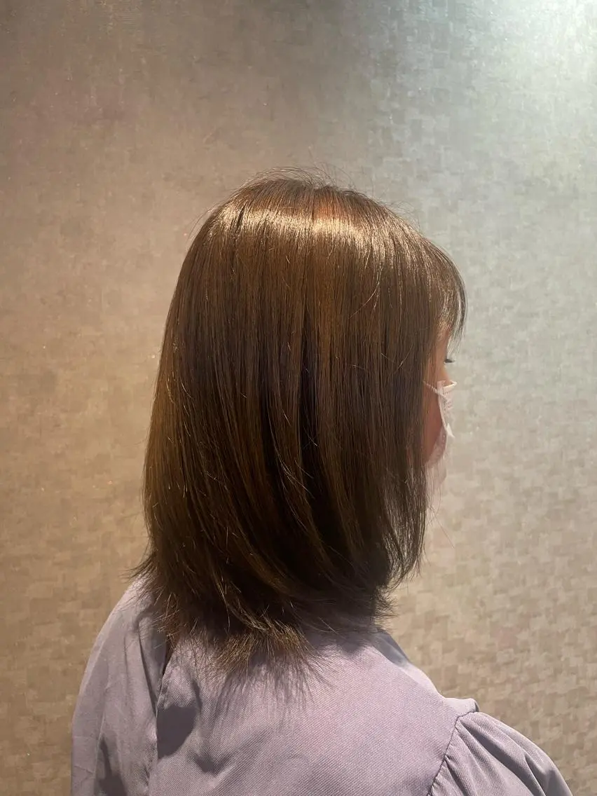 ミディアム 永瀬 恵のヘアスタイル