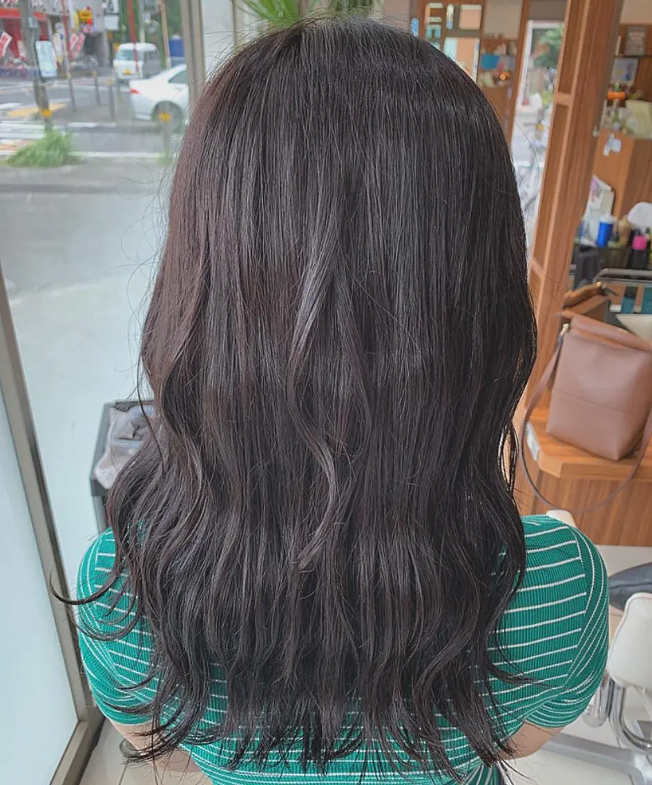 ロング カラー ヘアアレンジ 脱白髪染め美容師 竹内涼乃のヘアスタイル