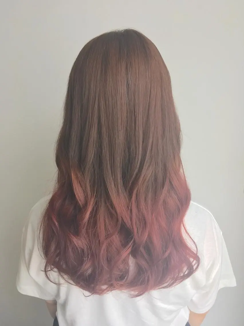 ロング カラー グラデーションカラー ヘアカラー トリートメント ヘアセット yoshi ☆のヘアスタイル