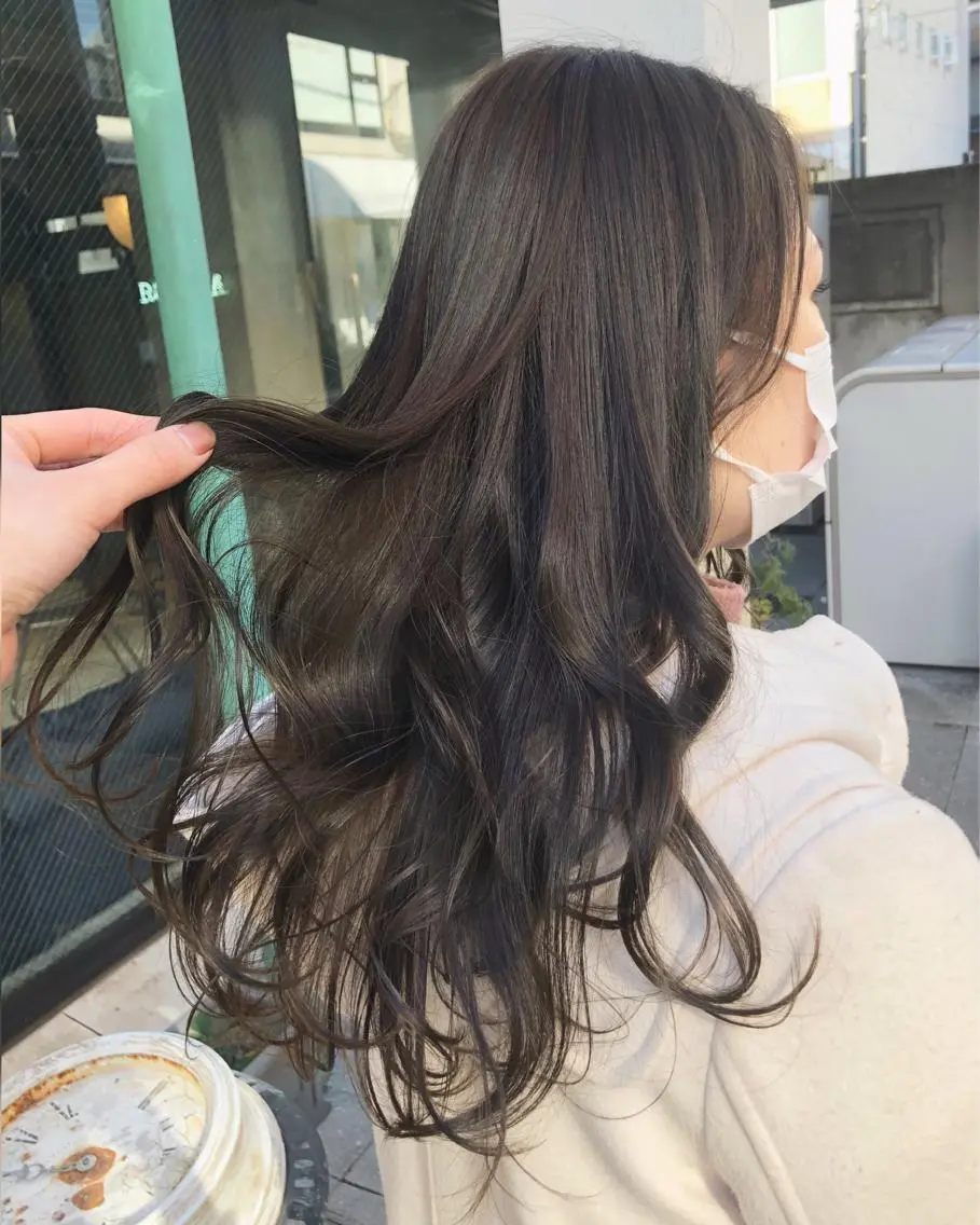 セミロング カラー ヘアアレンジ ヘアカラー トリートメント ヘアセット TOKI /透明感/原宿のヘアスタイル