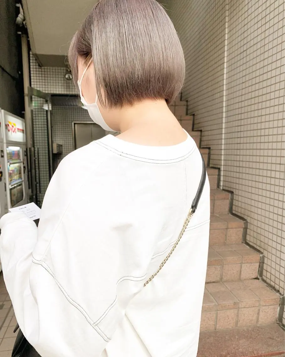ショート カラー ヘアアレンジ ブリーチ 🌿ショート🌿 パーマ🌿淳平のヘアスタイル