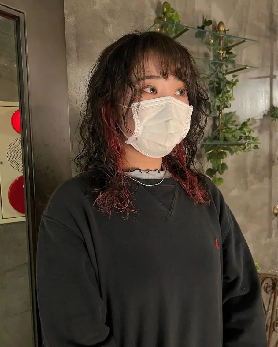 ロング パーマ カット ヘアカラー パーマ 圧倒的デザイン力 店長🎨RENAのヘアスタイル