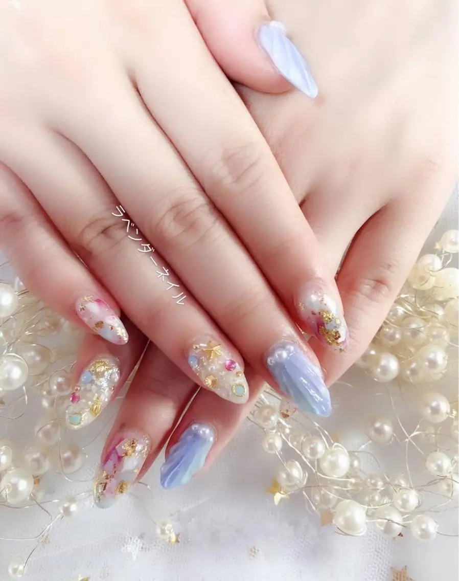 ネイル ラベンダー💖日暮里 ルル💖ネイルのネイルデザイン