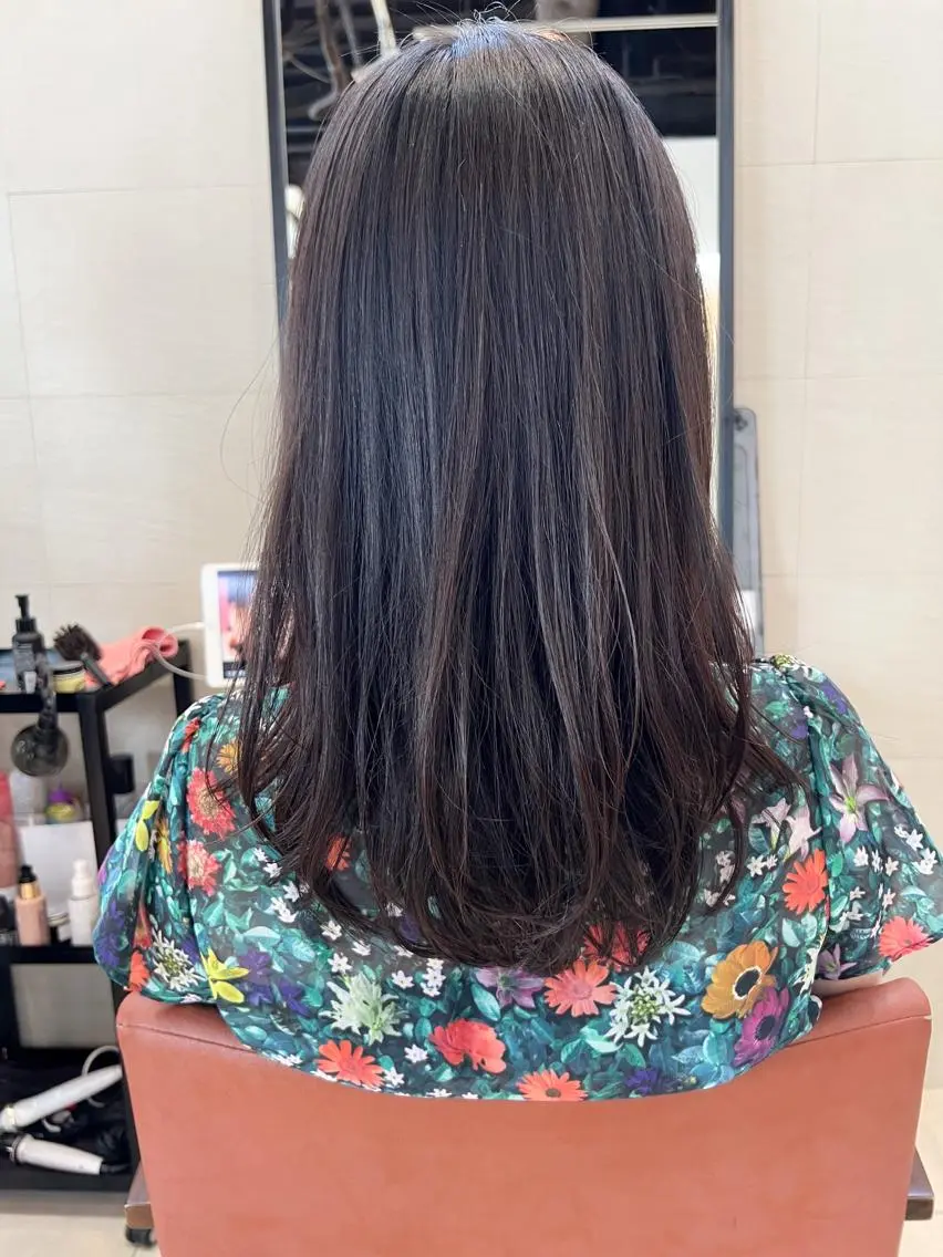 ロング パーマ レイヤーカット メンズカット曲がる 縮毛矯正佐々木タクマのヘアスタイル