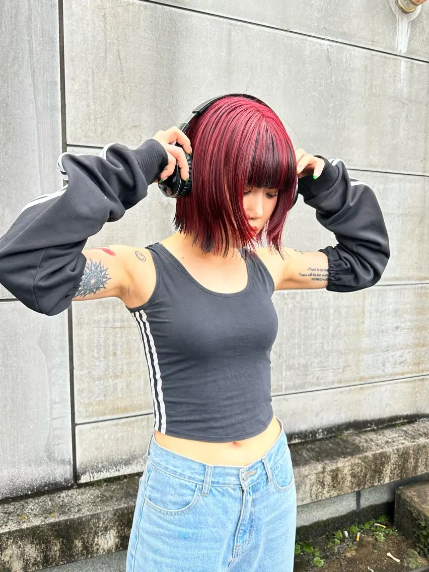 ミディアム カラー アディクシーカラー ブリーチ ケアブリーチ デザインカラー ハイトーンカラー ワンホンヘア ケラチン/Kaitoのヘアスタイル