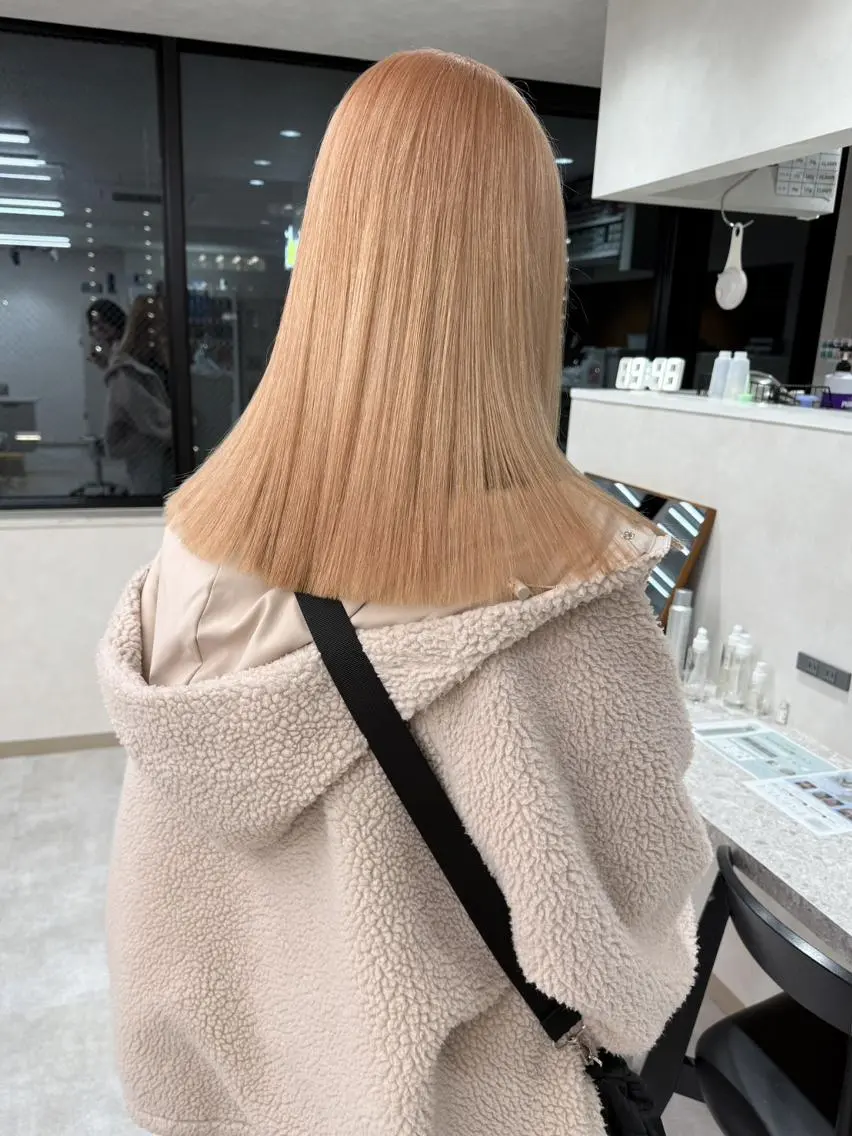 ロング カラー ベージュカラー ピンクカラー ピンクベージュ ロング 🌙yuria/ハイ トーン/ベージュ🌙のヘアスタイル