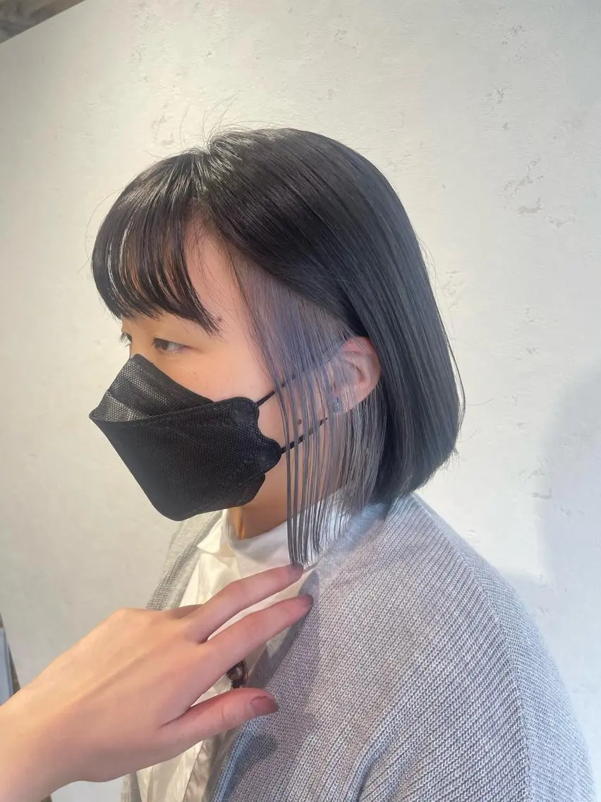 ミディアム ヘアカラー 前田 菜奈子のヘアスタイル