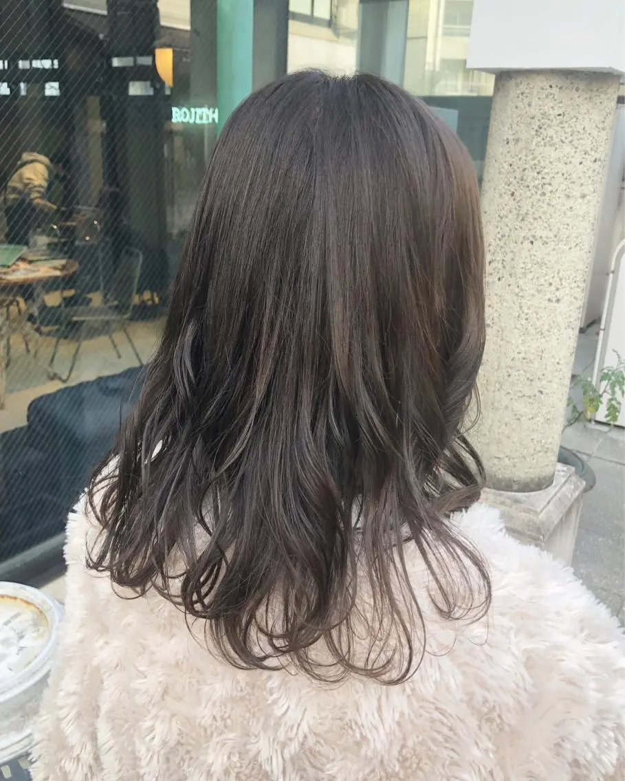ミディアム カラー ヘアアレンジ ヘアカラー トリートメント ヘアセット TOKI /透明感/原宿のヘアスタイル