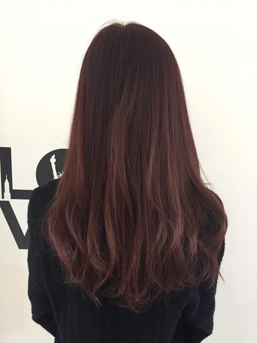 セミロング カラー ブラウンカラー ヘアカラー ✂️小顔カット✂️ 山本有紀のヘアスタイル