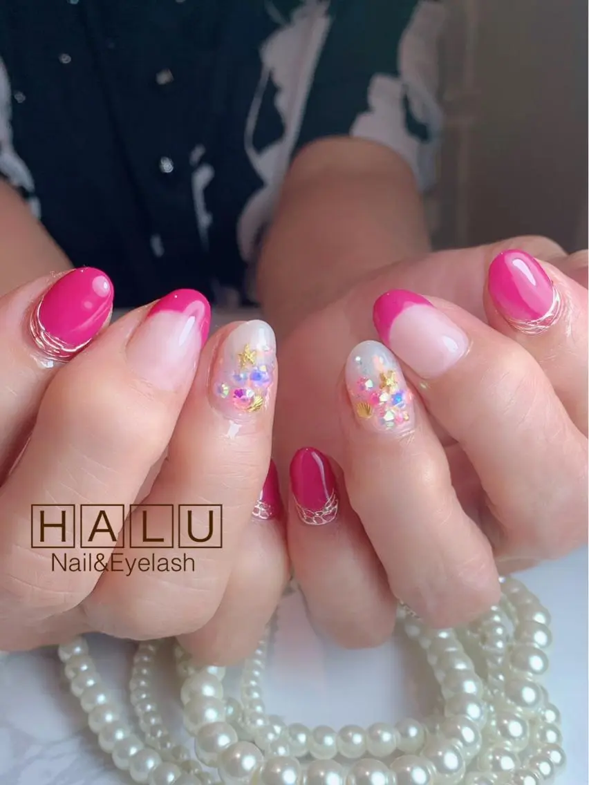 ネイル クリアネイル HALU ハルのネイルデザイン