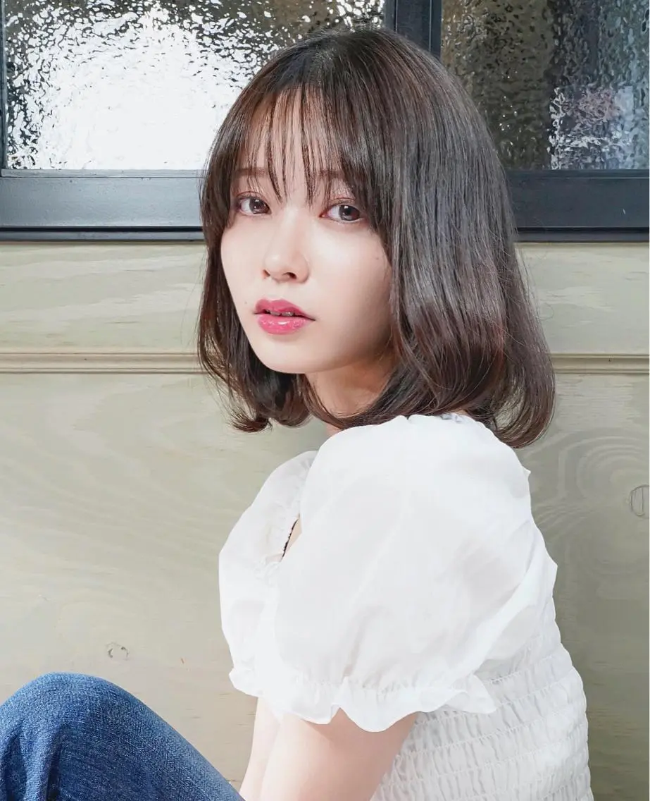 ミディアム カラー ブリーチ 透明感カラー ブリーチなしカラー 学生 タンバルモリ 韓国ヘア☁️ mitsukiのヘアスタイル