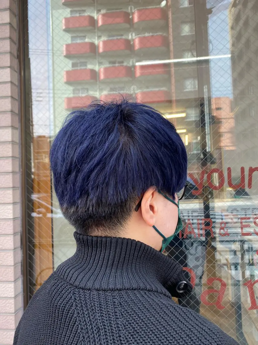 ショート カラー ブルーカラー ネイビーカラー シルバー ️🫧押上️🫧はな 🫧まとまるショートのヘアスタイル