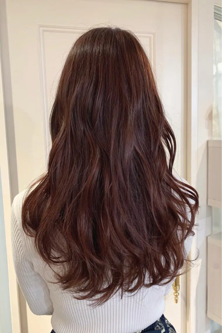 ロング カラー パーマ 菅野 美咲のヘアスタイル