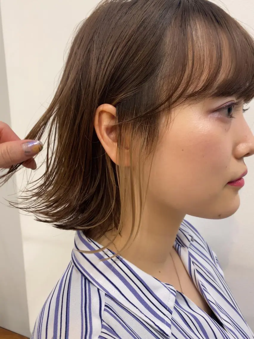 ショート カラー パーマ ヘアアレンジ ✨艶髪✨ 奈須晴香のヘアスタイル