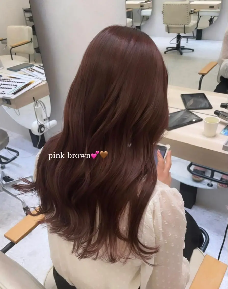 セミロング カラー ピンクカラー MACARON 宇根 幸恵🎀のヘアスタイル