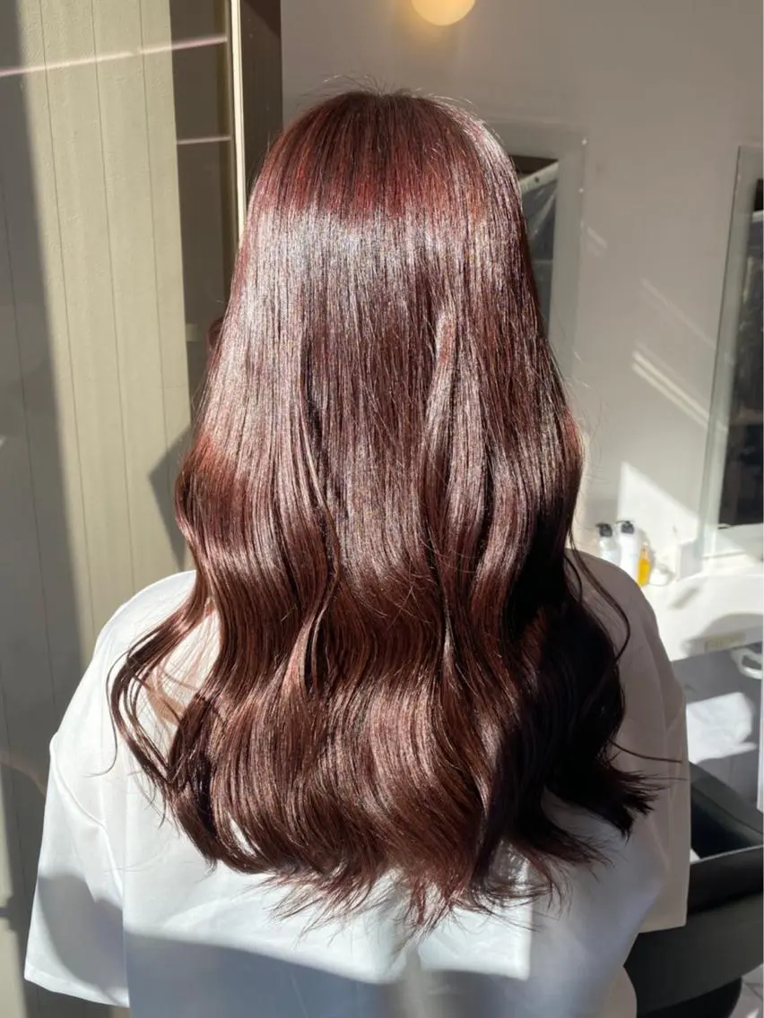 セミロング カラー パーマ ヘアアレンジ メンズ キッズ ネイル マツエク・マツパ 上品＆韓国風 🥀海心🥀のヘアスタイル