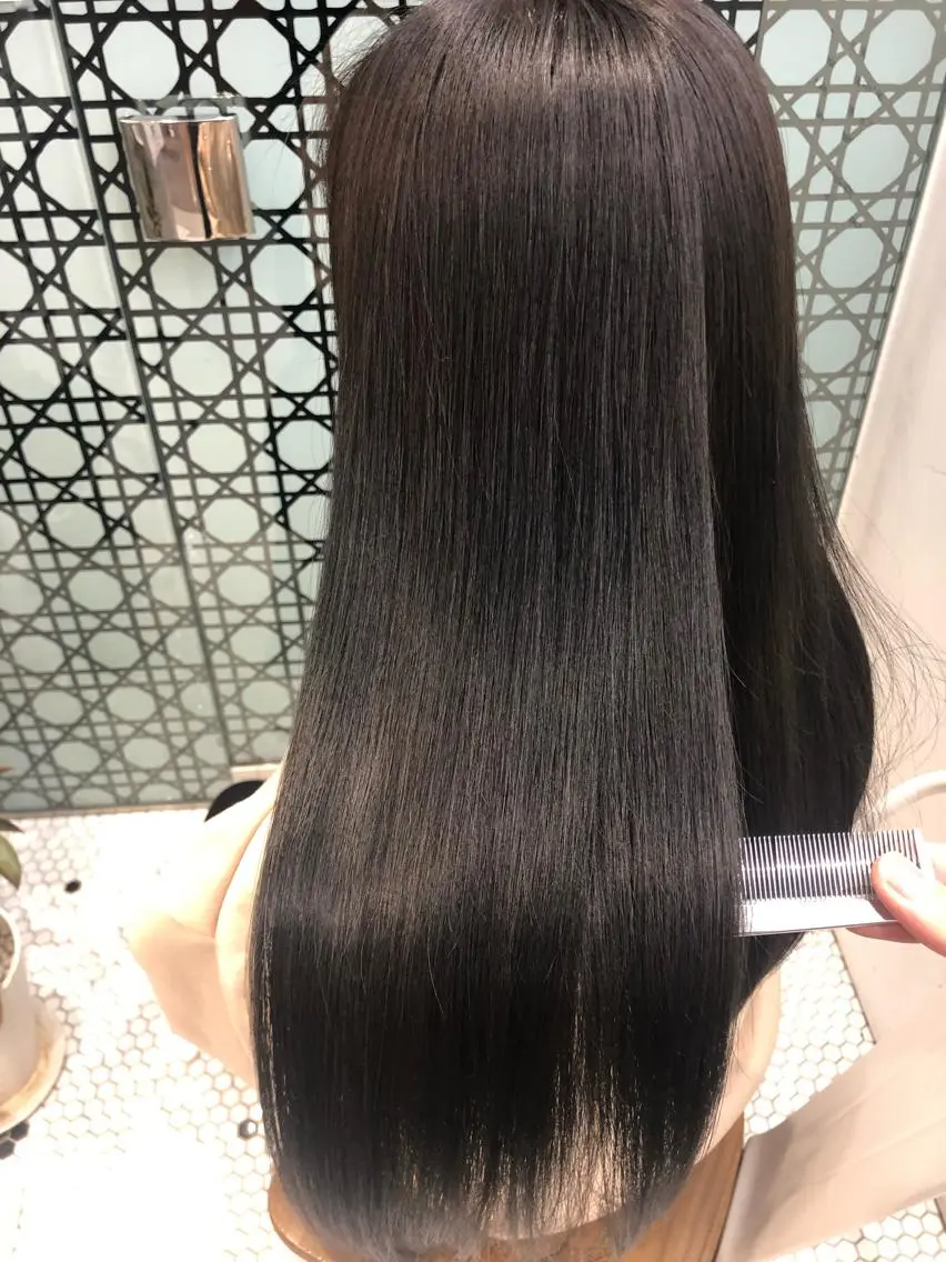セミロング ヘアカラー 縮毛矯正 トリートメント 【髪質改善特化･ 福田航洋】のヘアスタイル