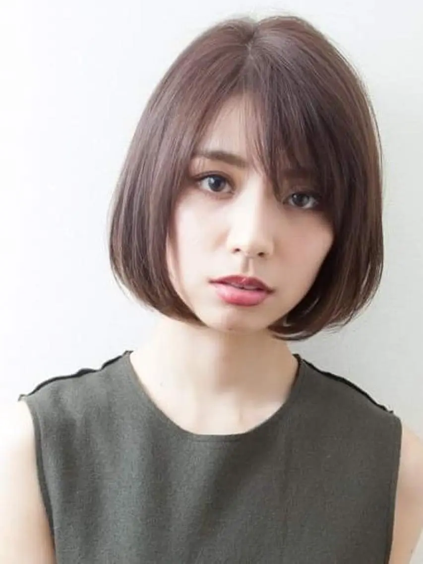 ミディアム カラー ベージュカラー ボブ カット ヘアカラー Trip by NYNY(トリップ)のヘアスタイル