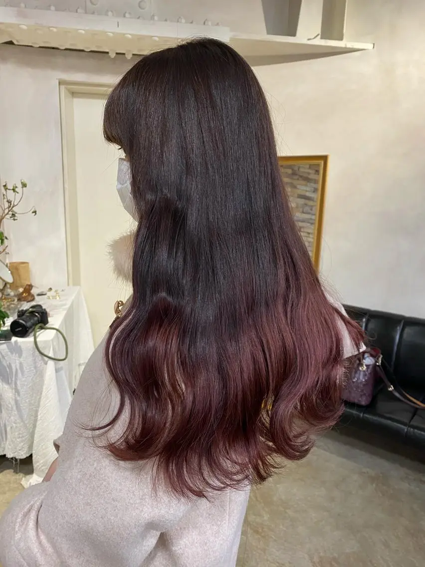 ロング カラー グラデーションカラー ピンクカラー ピンクパープル パープルカラー ヘアカラー ミニモお気に入り数 No.1宍戸雄弥のヘアスタイル