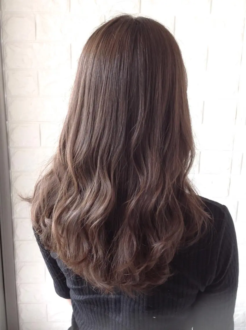 ロング カラー アッシュ ハイライトカラー イルミナカラー ハイライト 髪質改善縮毛矯正 美容師✂️山崎竜二のヘアスタイル