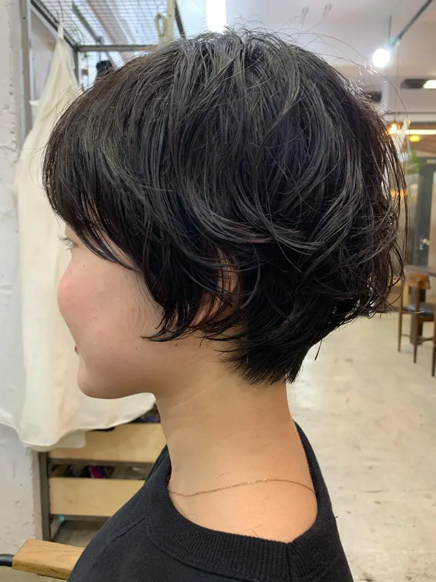 ショート パーマ ショートボブ ボブ ショートヘア カット パーマ トリートメント 大西 祐輔のヘアスタイル
