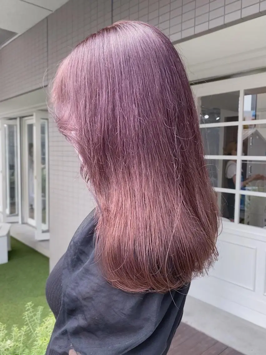 ロング カラー ヘアアレンジ 🧡梅田ハイトーン カラー🧡runaのヘアスタイル