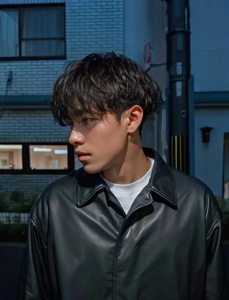 メンズ メンズブリーチ センターパート メンズ韓国風 韓国マッシュ マッシュ カット パーマ メンズスタイリスト✨ 助川龍哉のヘアスタイル