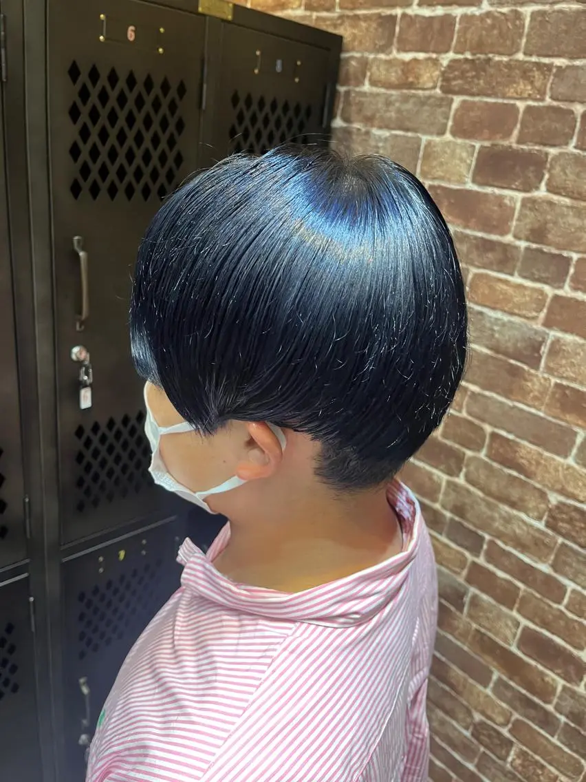 ショート メンズ メンズパーマ ケアカラー ピンクブラウン 外国人風カラー ショートヘア 久木原 ゆりのヘアスタイル