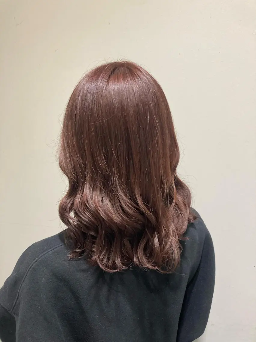 ミディアム カット ヘアカラー トリートメント 透明感カラー 板橋 島村美咲のヘアスタイル