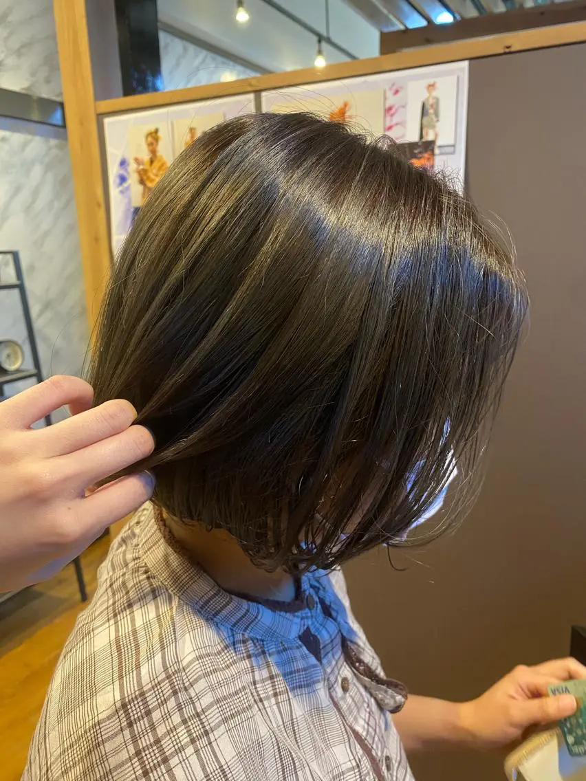 ショート カラー カット ヘアカラー トリートメント 透明感カラー/韓国 ヘア🩶yuri🩵のヘアスタイル