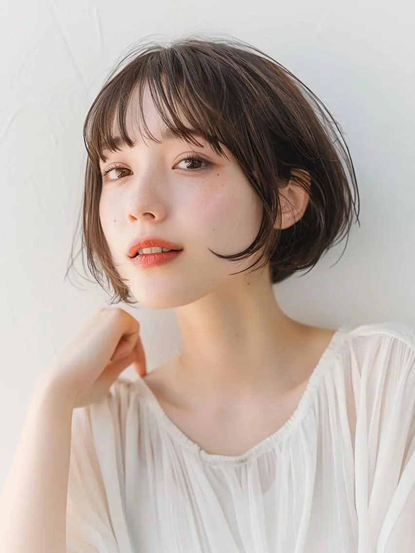ショート ヘアカラー トリートメント からちか Kayoのヘアスタイル