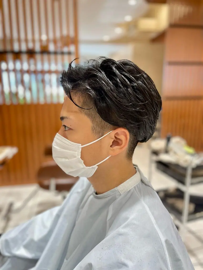 パーマ メンズ ビジネス テラモト カズヨシのヘアスタイル