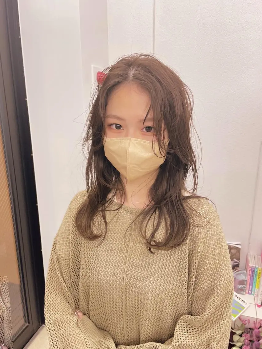 セミロング カラー カット ヘアカラー 関 京磨のヘアスタイル
