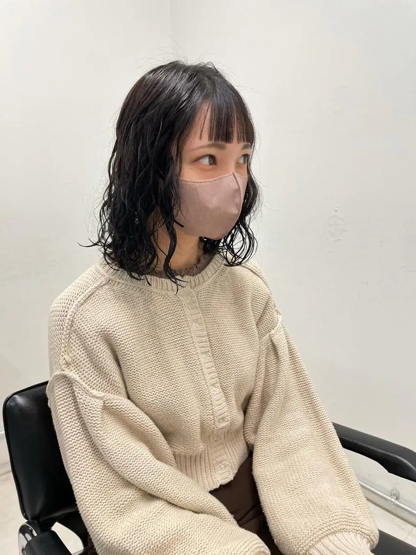 セミロング カラー パーマ キッズ カット パーマ トリートメント オトナヘア🌸 harukaのヘアスタイル