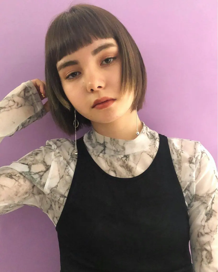 ショート カラー アッシュ ボブ カット ヘアカラー トリートメント 村上雅人 ナチュラルモードのヘアスタイル