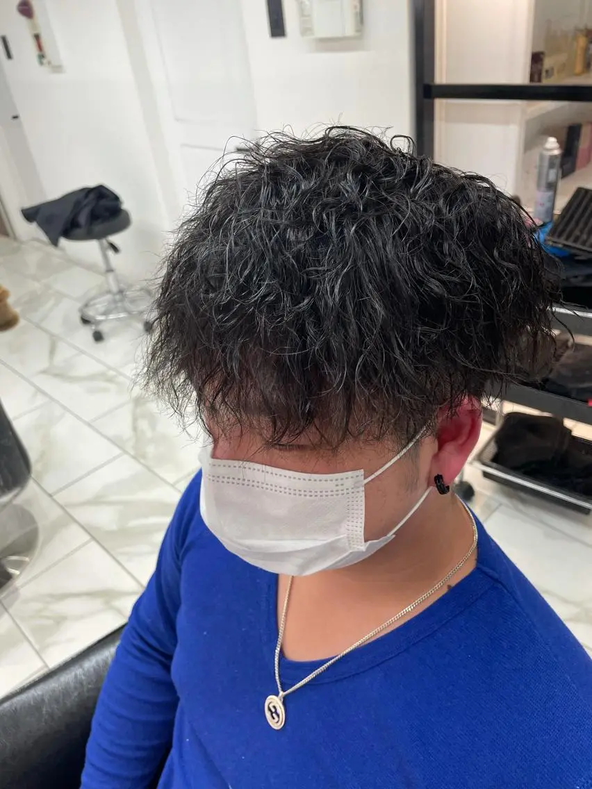 メンズ カット パーマ 大阪メンズ 美容師井上智博のヘアスタイル