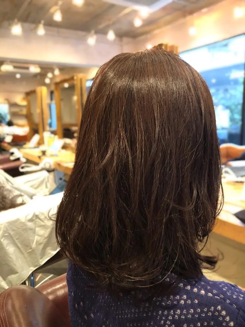 セミロング カット ヘアカラー トリートメント 韓国風カット/ 髪質改善 黒崎のヘアスタイル