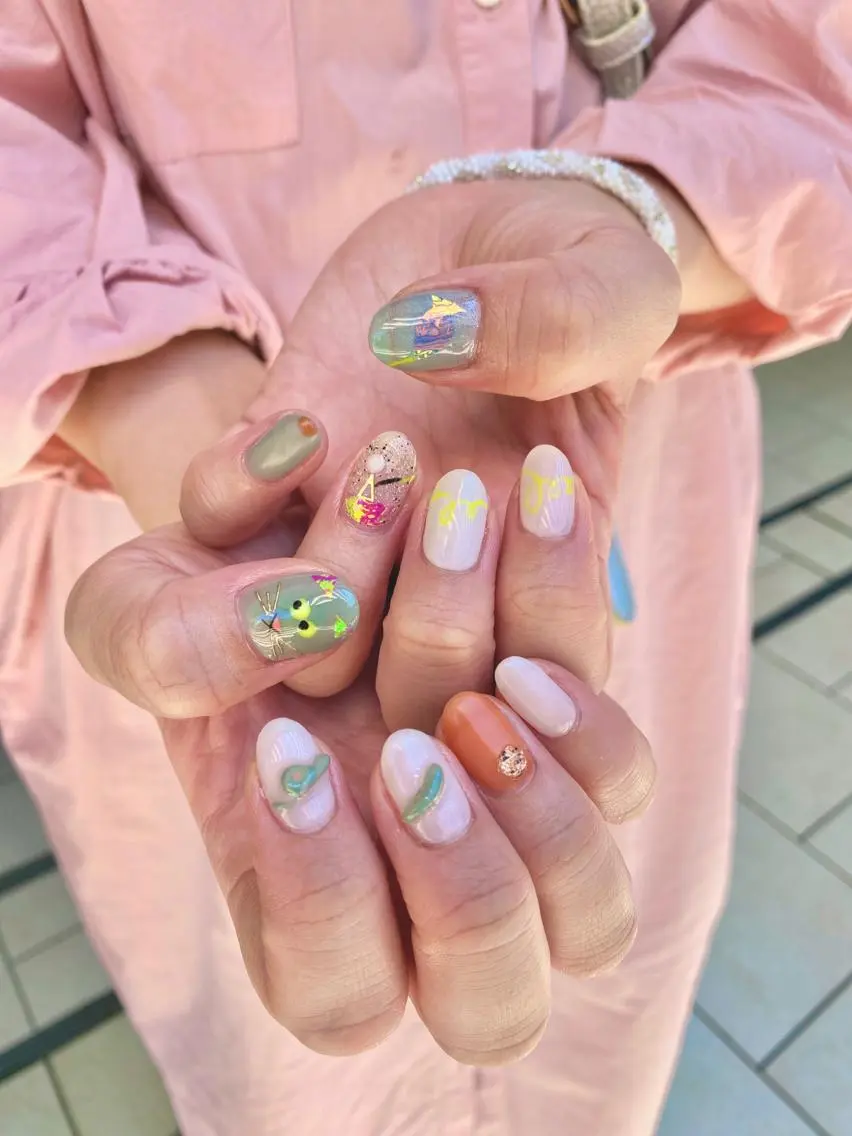 ネイル アートネイル クリアネイル 入学式 長さ出し フレンチネイル ハンドネイル ハンドケア Lililas💎 リリラースのネイルデザイン