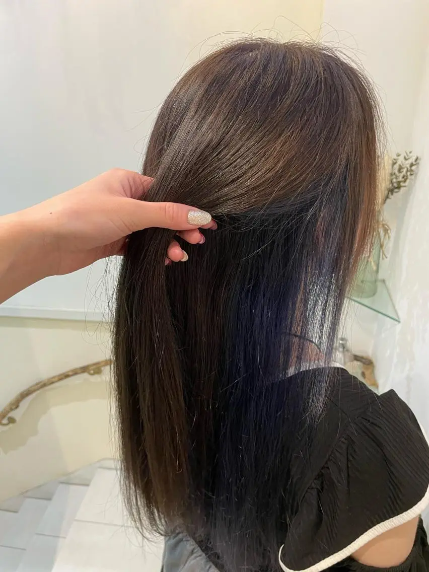 カラー ヘアカラー トリートメント 髪質改善カラー🤍 エクステ✨君島由実子のヘアスタイル