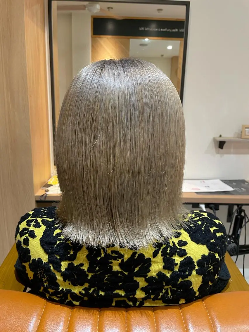 ミディアム ヘアカラー 中田 サヤカのヘアスタイル