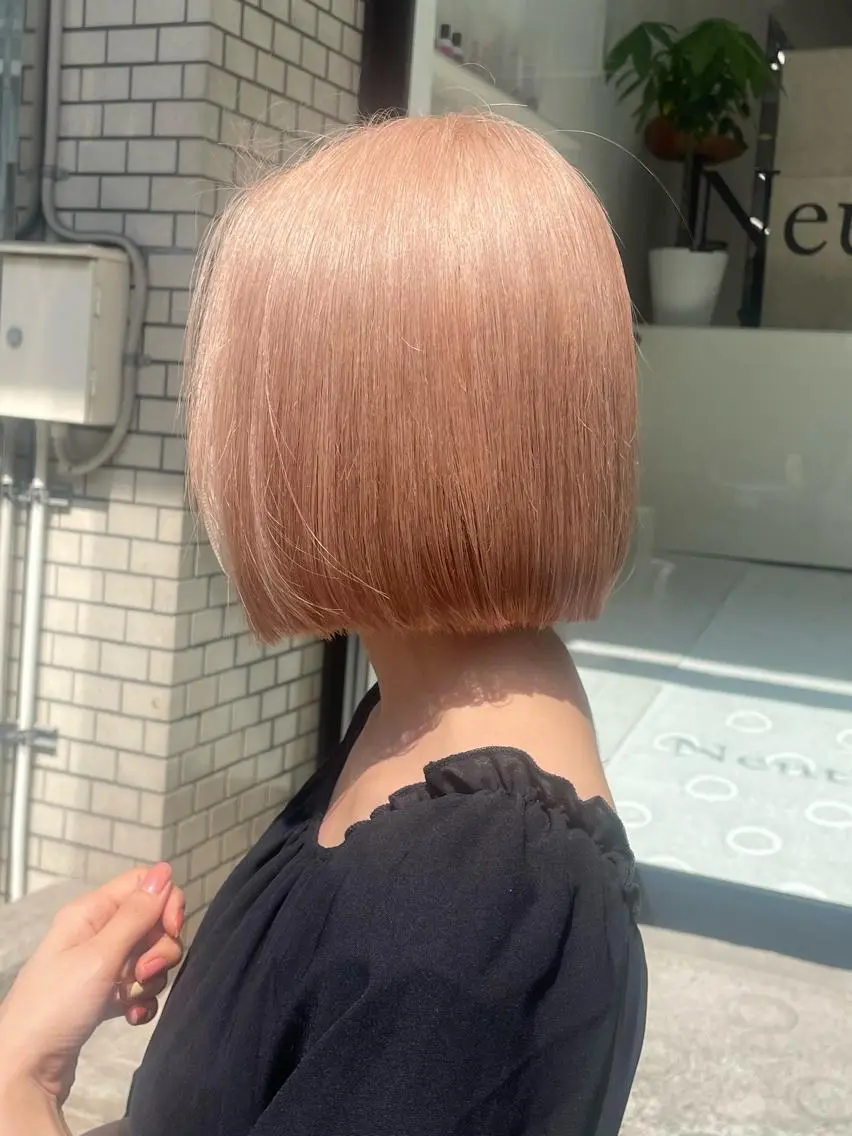 ミディアム カラー ブリーチ ブラウンカラー ✅ケアブリーチ✅ トヨオカ ノブヒデのヘアスタイル