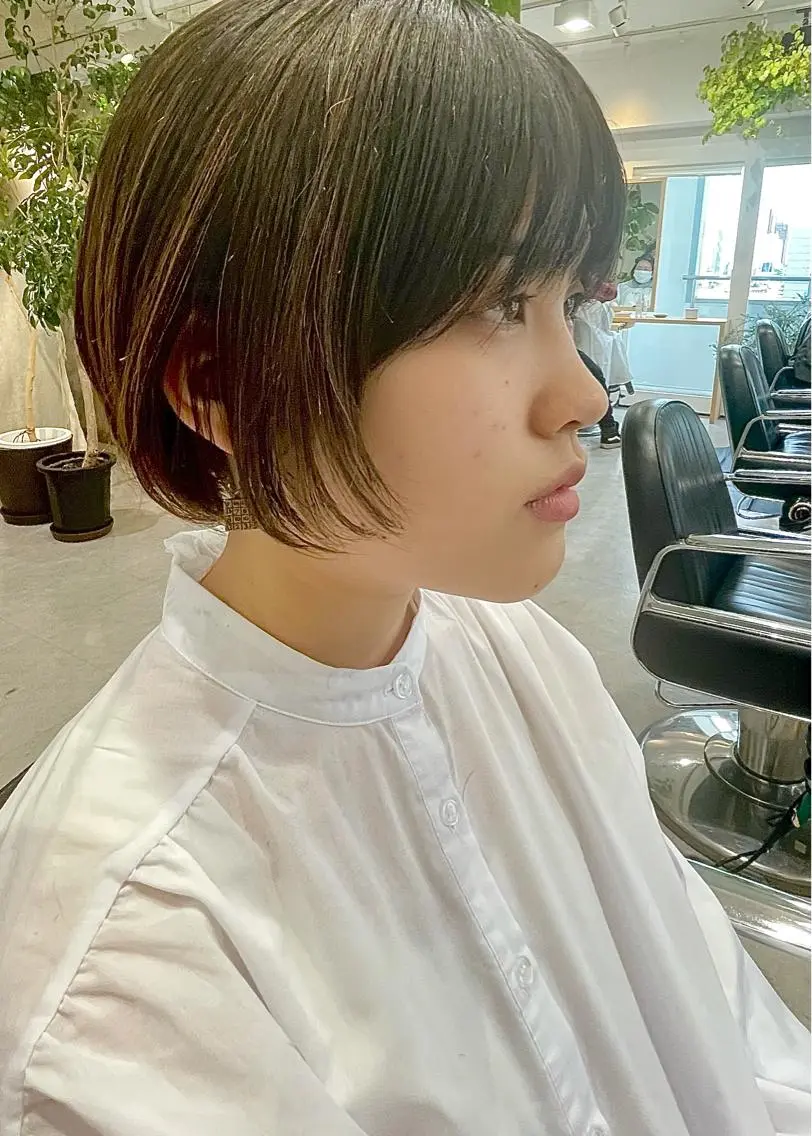 ショート ボブ ハイライト 表参道【髪質改善】 宮嶋勇太のヘアスタイル