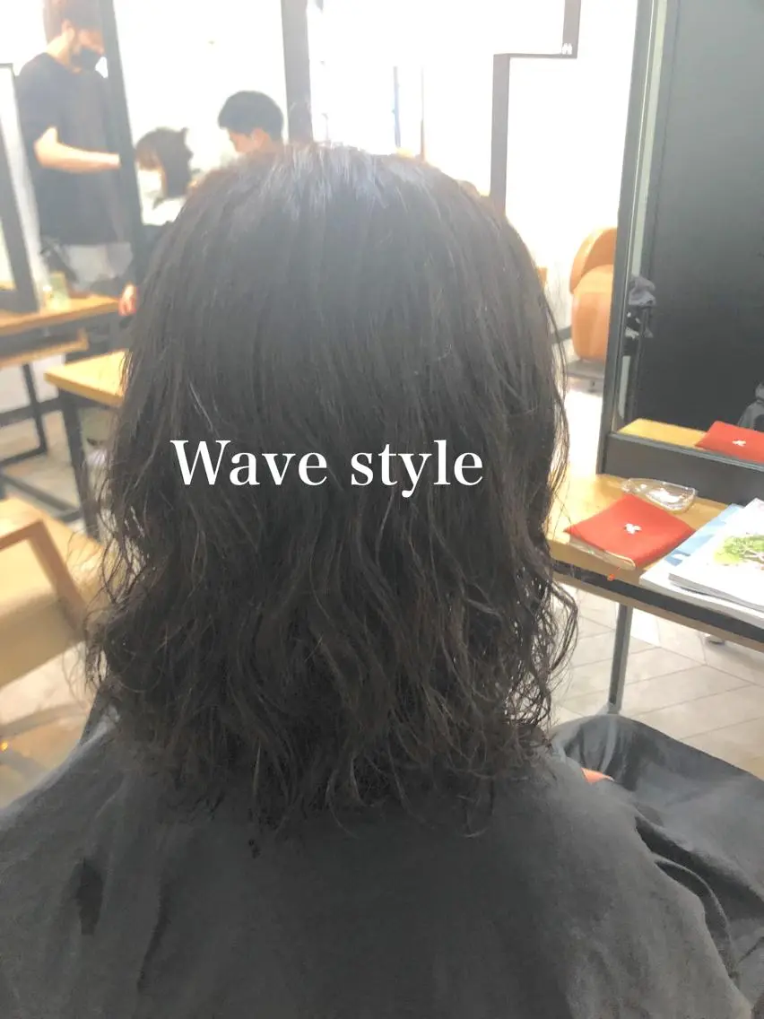 ミディアム カラー パーマ カット ヘアカラー パーマ トリートメント 和田 真弥のヘアスタイル