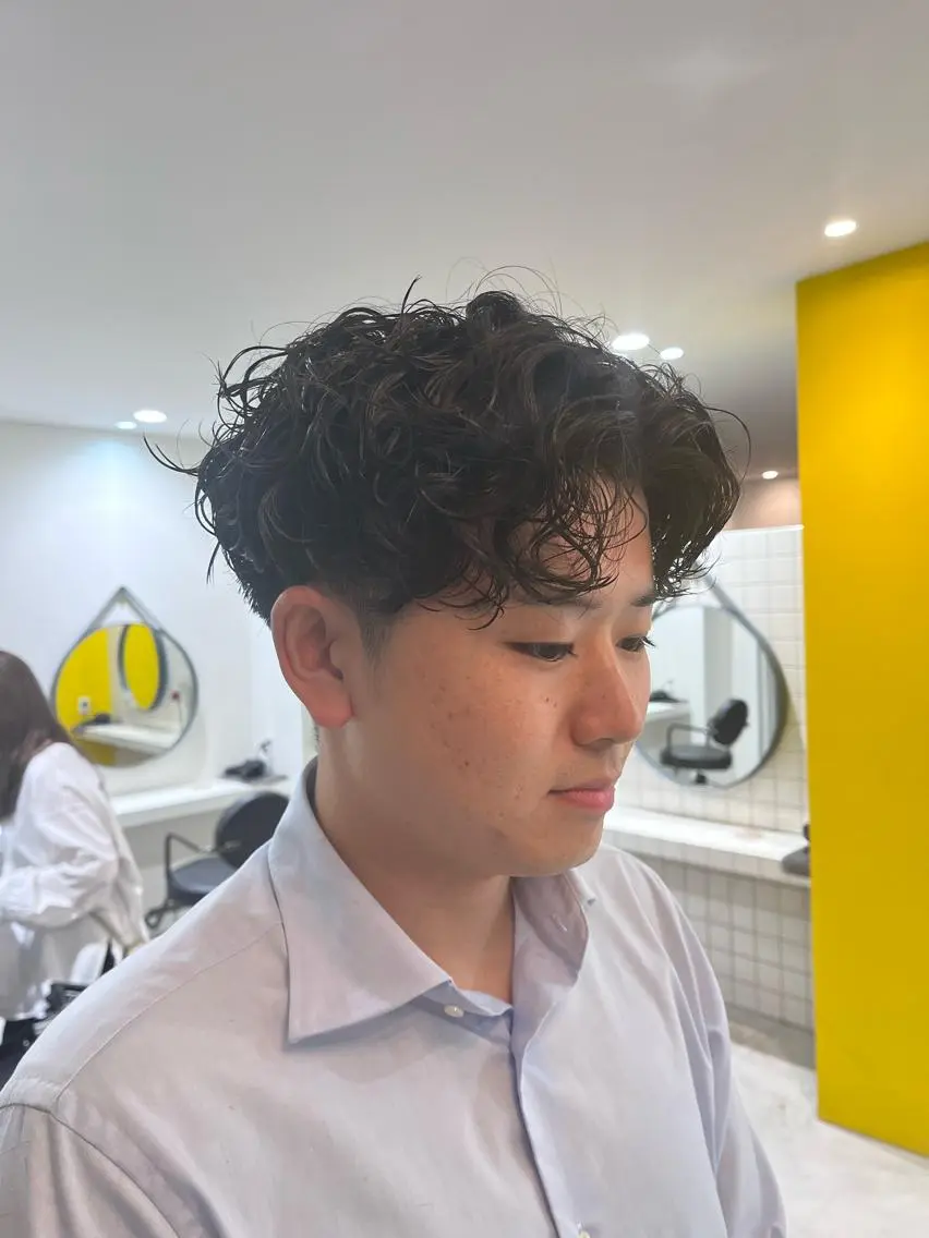 パーマ メンズ カット パーマ トリートメント メンズショート 店長 清原佑太のヘアスタイル