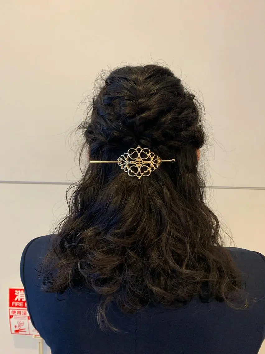 セミロング ヘアアレンジ 卒業式のヘアスタイル 髪質改善/縮毛矯正 ツヤ髪🩷さつきのヘアスタイル